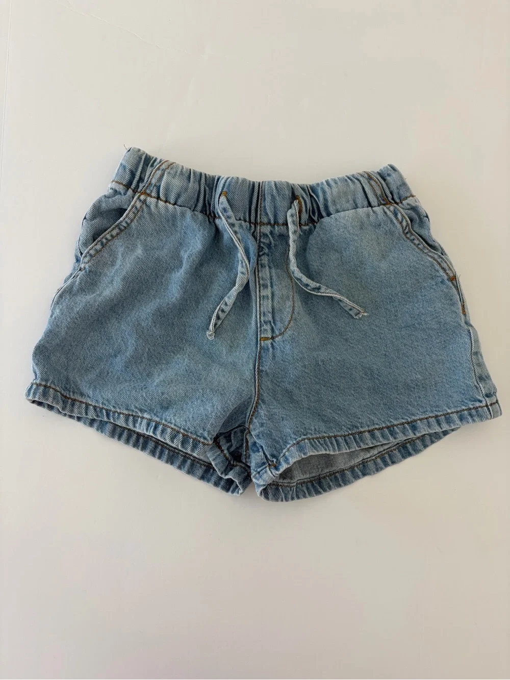 Zara Girls Denim Pull On Shorts Casual Elastic Waistband Size 9-10Y